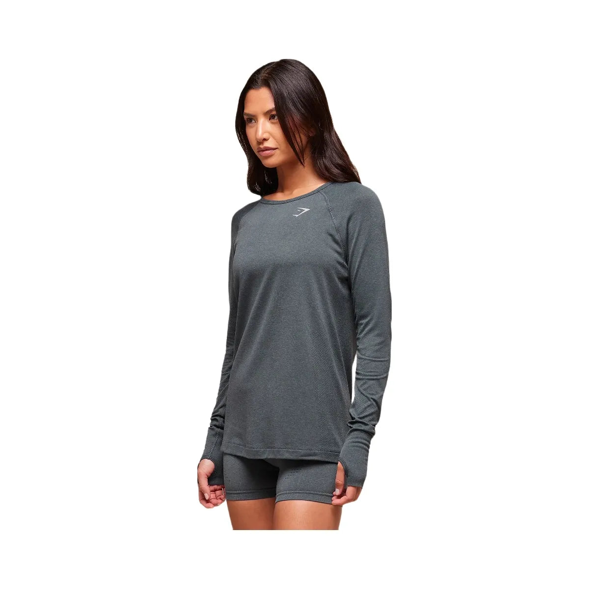 Gymshark Vital Light Long Sleeve Top - Strong Grey/Marl
