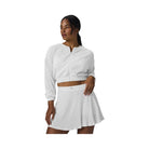 Alo Women's Cropped Micro Plisse Jacket - White