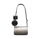 Michael Kors Jet Set Small Ombre Straw Crossbody Bag with Case for Apple Airpods Pro® Black