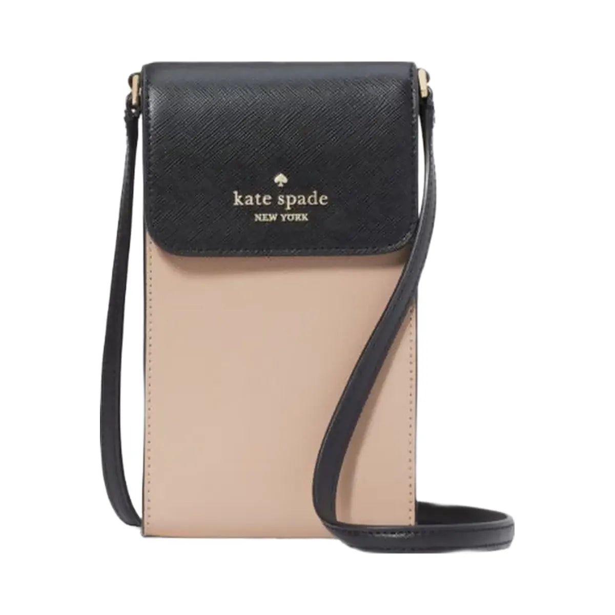 Kate Spade Madison North South Flap Phone Crossbody Toasted Hazelnut Multi