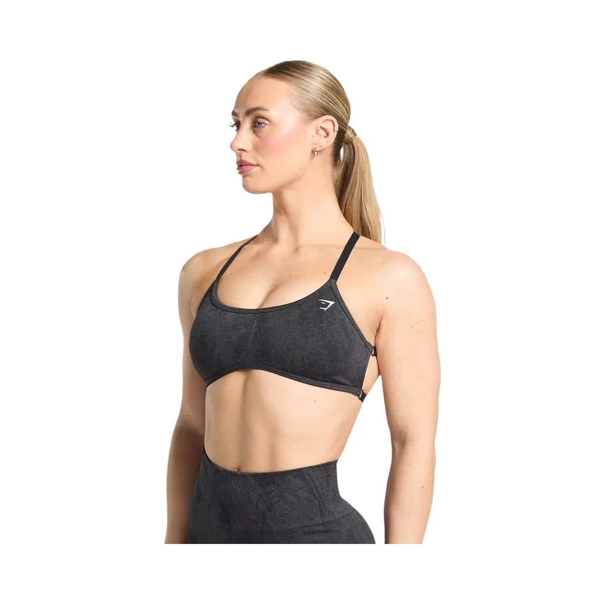 Gymshark Adapt Camo Cross Back Sports Bra - Asphalt Grey/Black