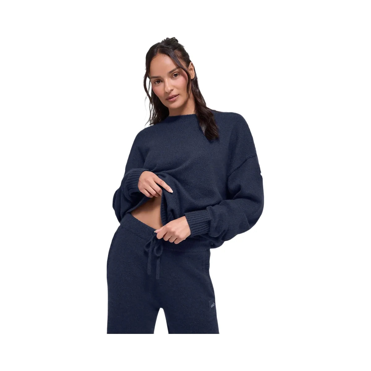 Alo Unisex Wool Cashmere New Class Crewneck Sweater - Navy