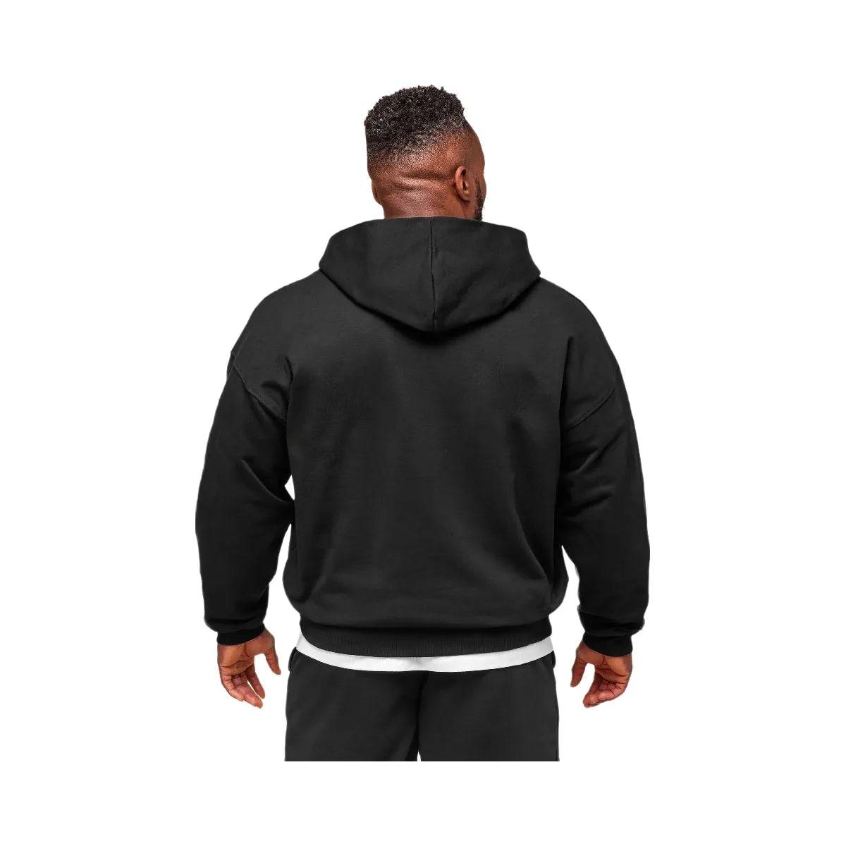Gymshark Collegiate Script Zip Up Hoodie - Black/White