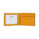 Coach Compact Billfold Wallet Pebbled Leather-Buttercup