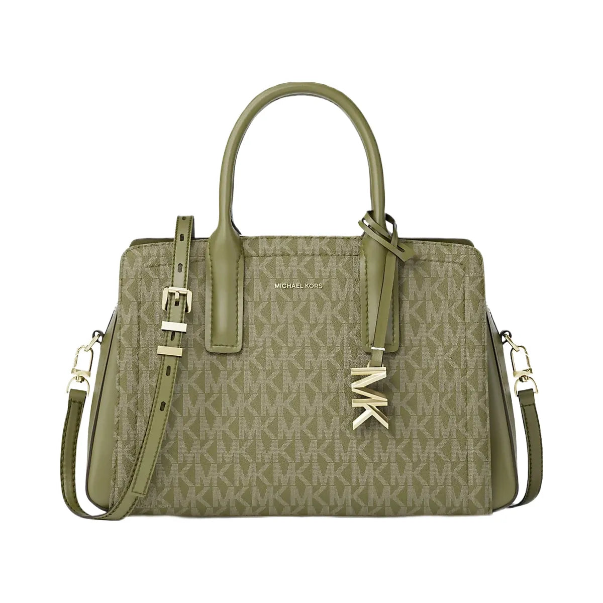 Michael Kors Laila Small Signature Logo Satchel Pistachio