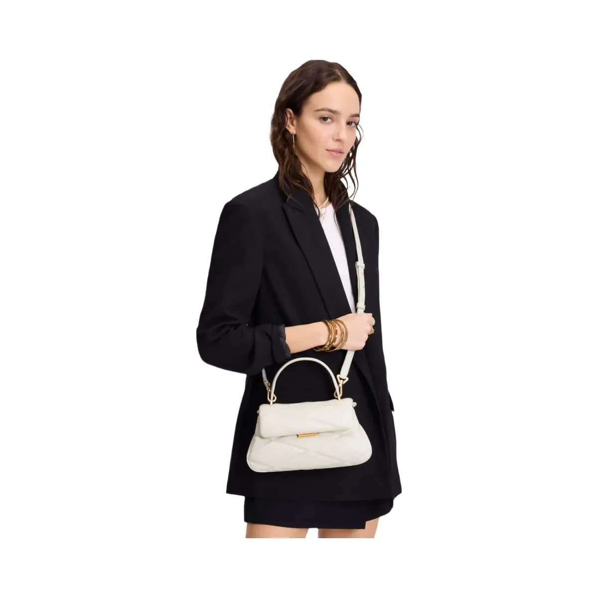 Kate Spade Grace Quilted Top Handle Bag Cream