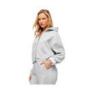 Gymshark Cosy Luxe Zip Through Hoodie - Soft Grey Marl