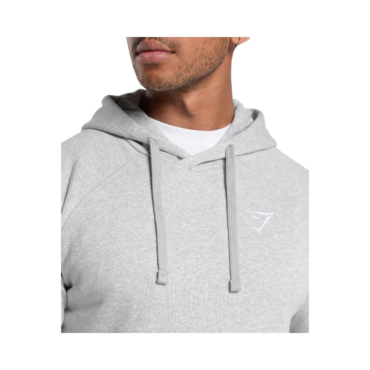 Gymshark Crest Hoodie - Light Grey Marl