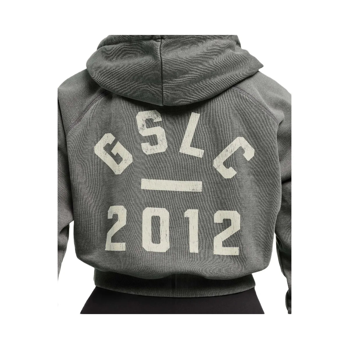 Gymshark Lifting Club 2012 Graphic Cropped Hoodie - Slate Teal/Wash