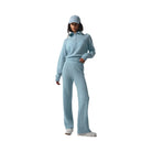 Alo Women's Cashmere High-Waist Plush Waffle Pant - Celestial Blue Heather