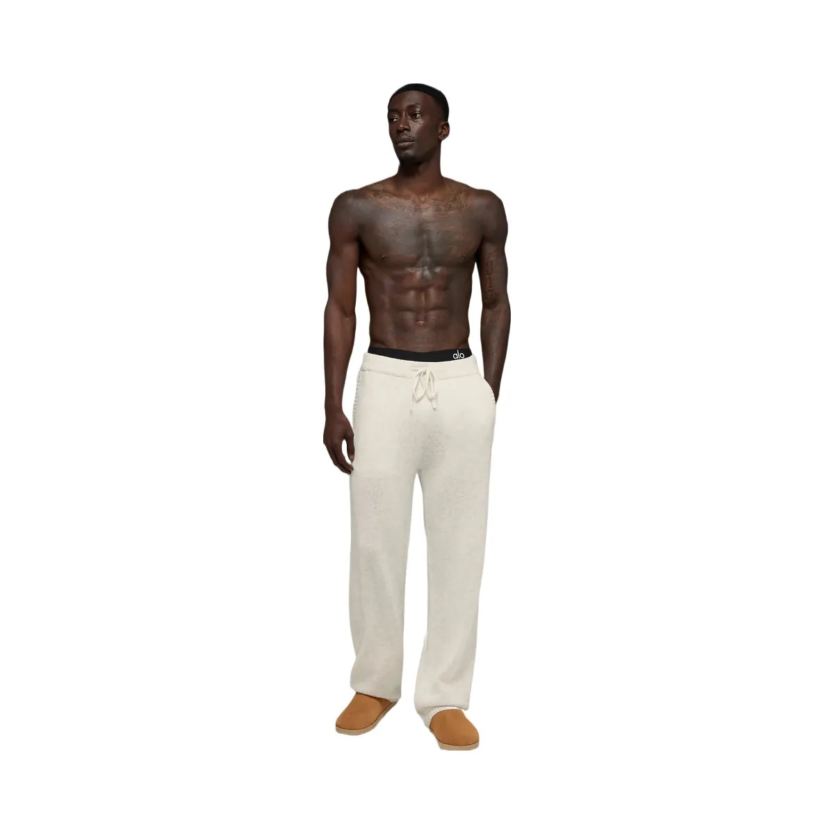 Alo Men's Wool Cashmere New Class Sweatpant - Bone Heather