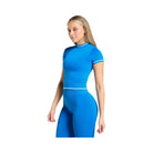 Gymshark Contrast Seamless Midi Tee - Barbell Blue