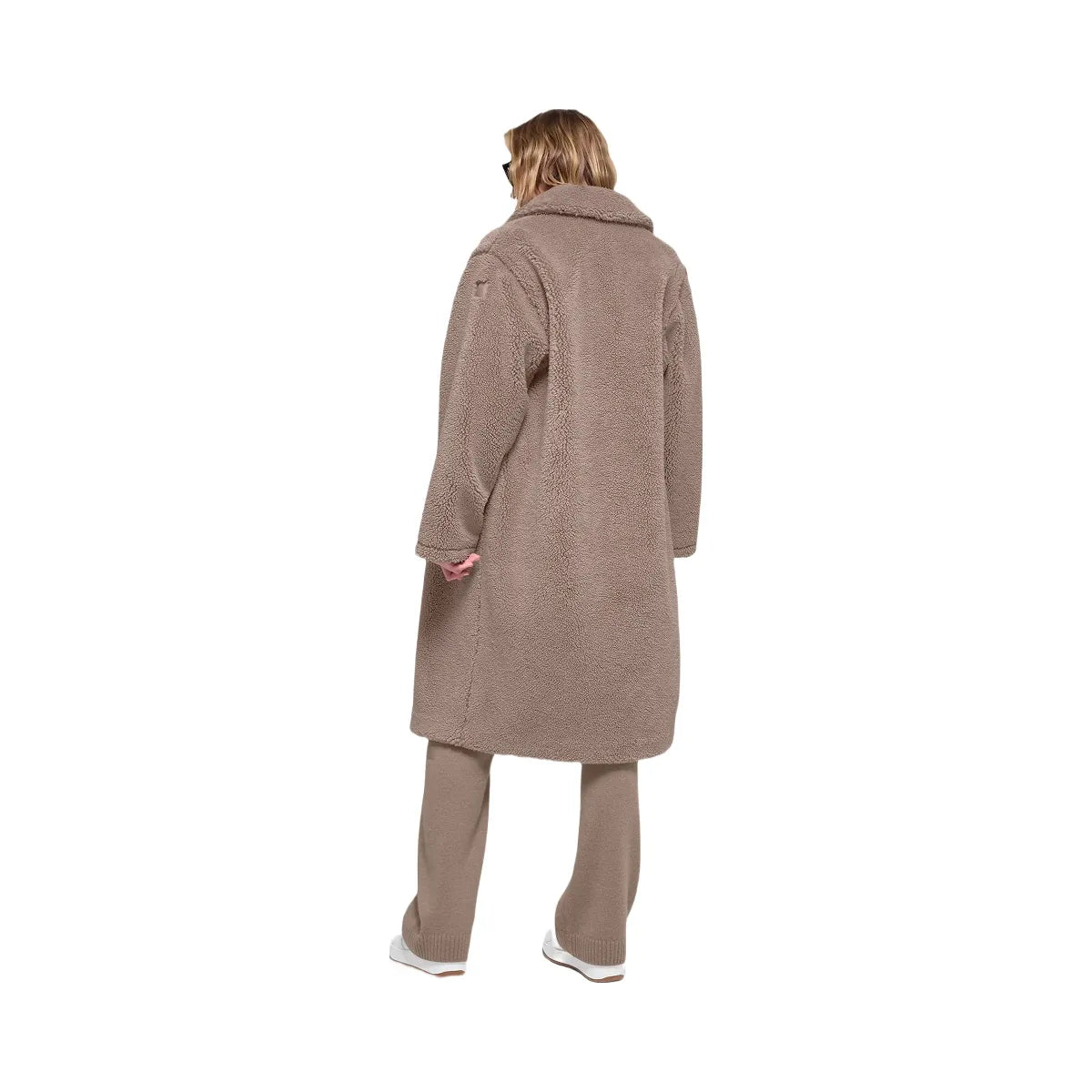 Alo Women's Oversized Sherpa Trench - Chai Latte