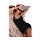 Alo Women's Tennis Club Sweater Knit Dress - Black/Ivory