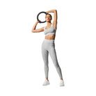 Alo Women's Alosoft High-Waist 7/8 Better Together Legging - Athletic Heather Grey/White