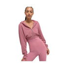 Alo Women's Sweet Escape Zip Up Hoodie - Pink Wild Rose