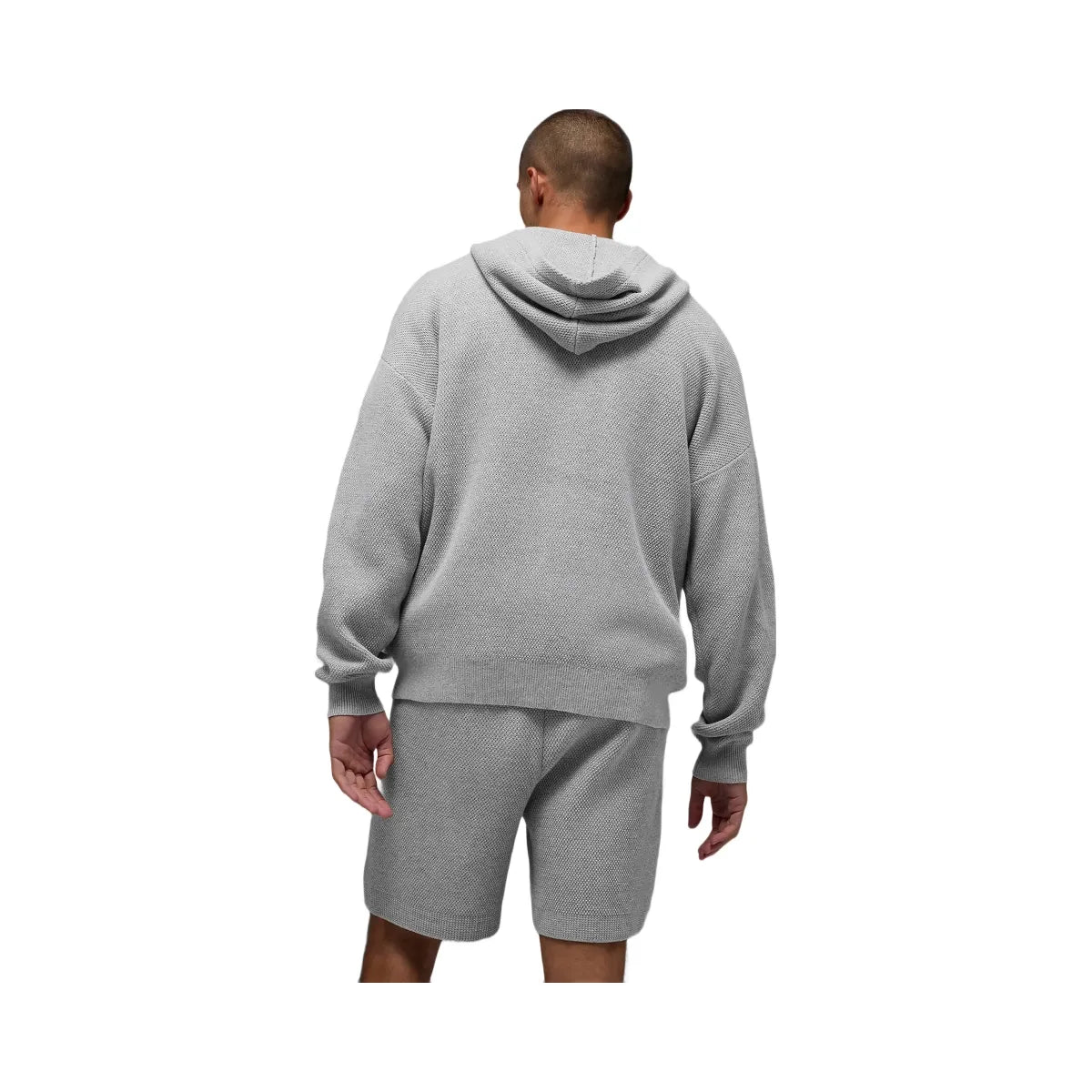 Alo Men's Sports Club Sweater Knit Hoodie - Athletic Heather Grey