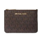 Michael Kors Jet Set Travel Small Signature Logo Coin Purse Brown