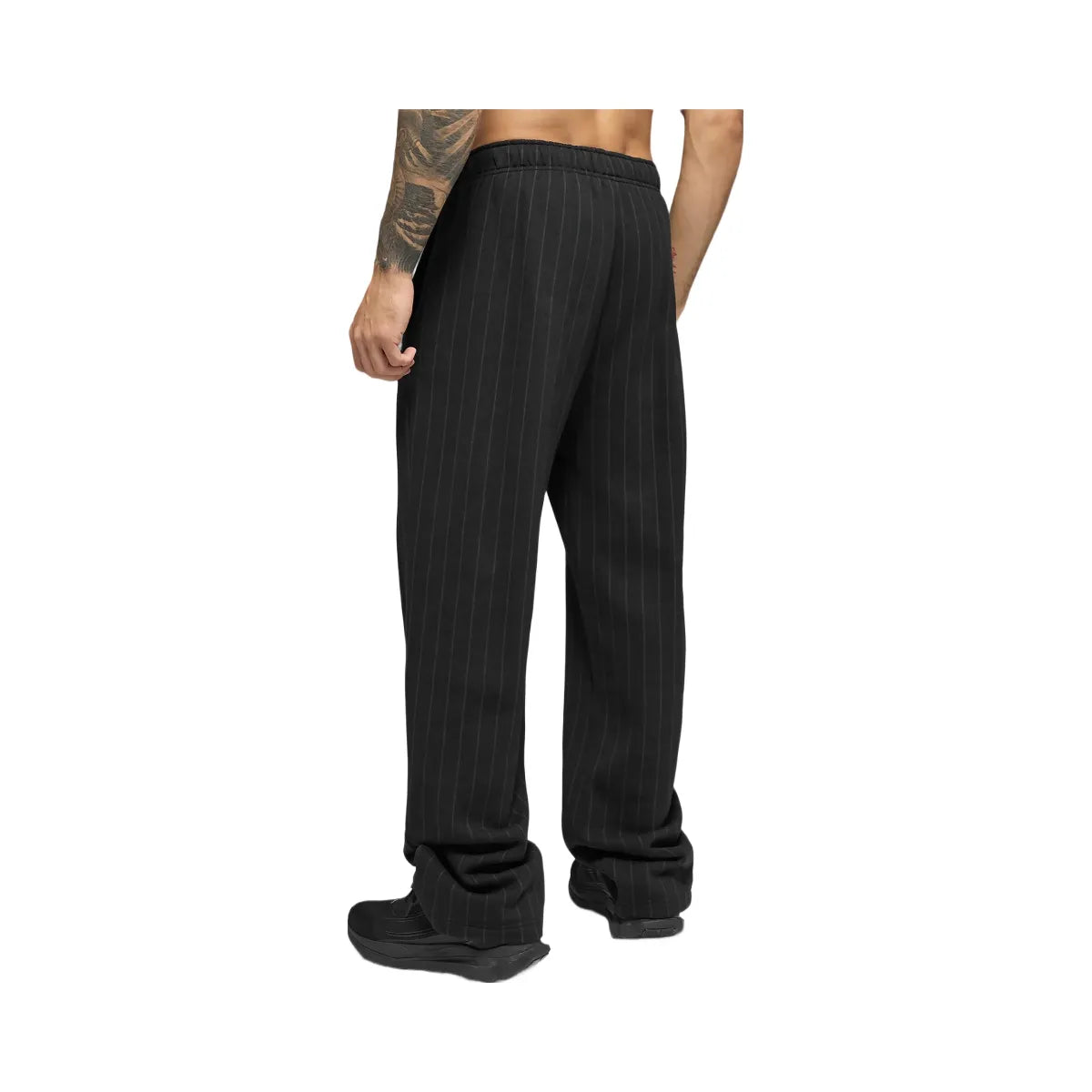 Alo Men's Pinstripe Straight Leg Sweatpant - Black Pinstripe