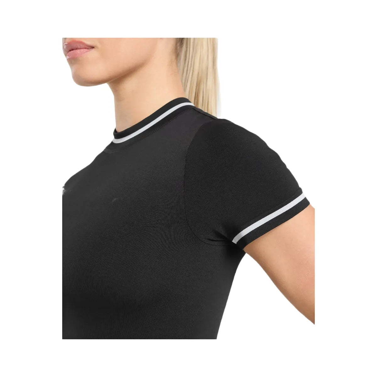 Gymshark Contrast Seamless Midi Tee - Black