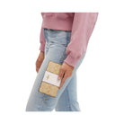Coach Slim Zip Wallet In Signature Canvas With Stripe Signature Canvas-Gold-Light Khaki-Chalk Lt Saddle
