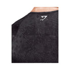 Gymshark Adapt Animal X Whitney Seamless Crop Top - Black/Asphalt Grey