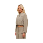Gymshark Waffle Midi Zip Up Jacket - Lifestyle Brown
