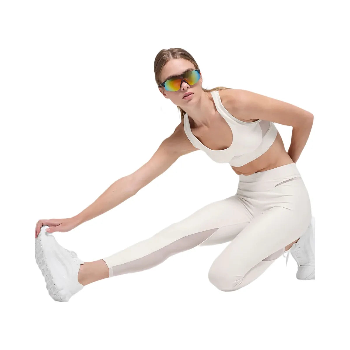 Alo Women's Airlift High-Waist 7/8 Rebel Legging - Ivory