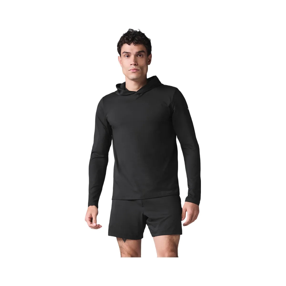 Alo Men's Conquer Reform Long Sleeve With Hood - Black