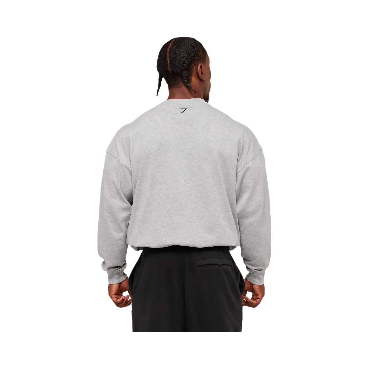 Gymshark Fade Graphic Long Sleeve T-Shirt - Light Grey Core Marl