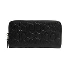 Coach Accordion Wallet In Signature Leather Smooth Leather-Gunmetal-Black