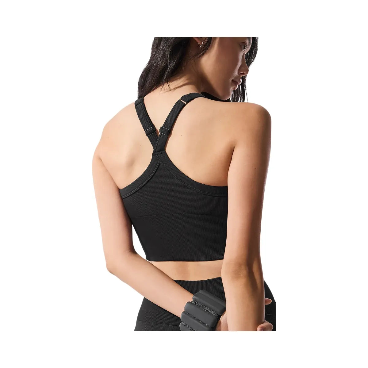Alo Women's Seamless Ribbed Favorite Bra Tank - Black