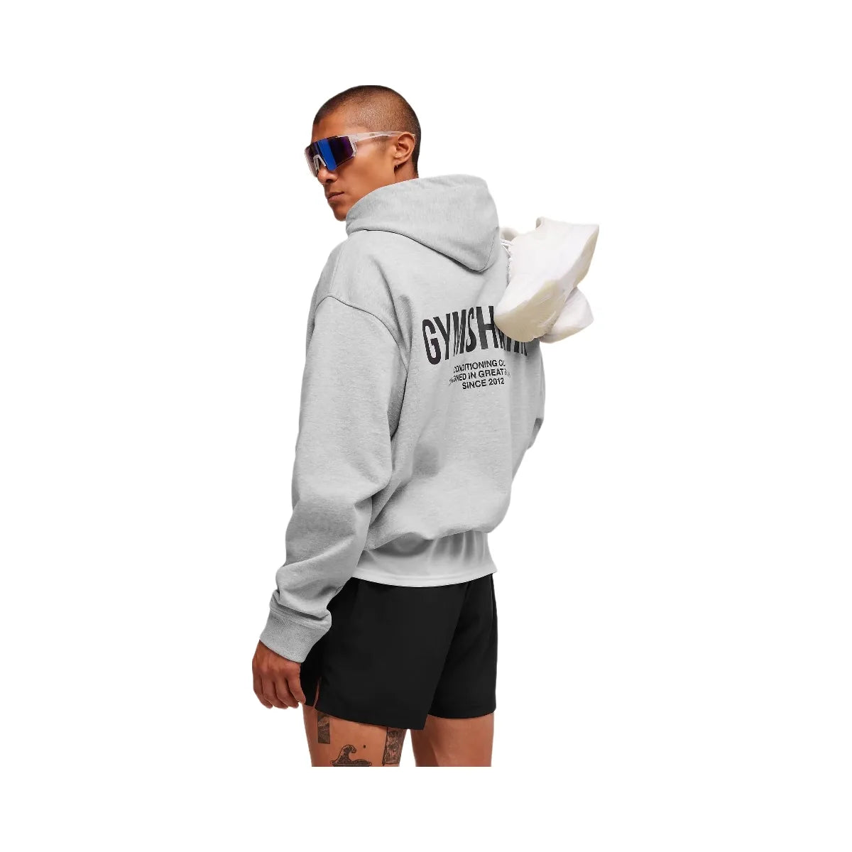Gymshark Conditioning Club Hoodie - Light Grey Core Marl