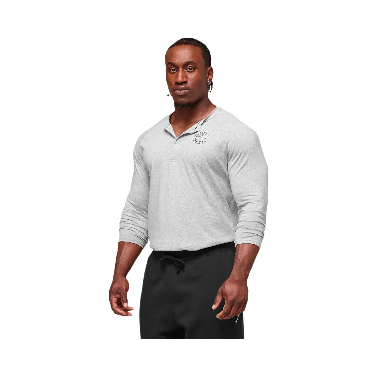 Gymshark Legacy Henley - Light Grey Marl