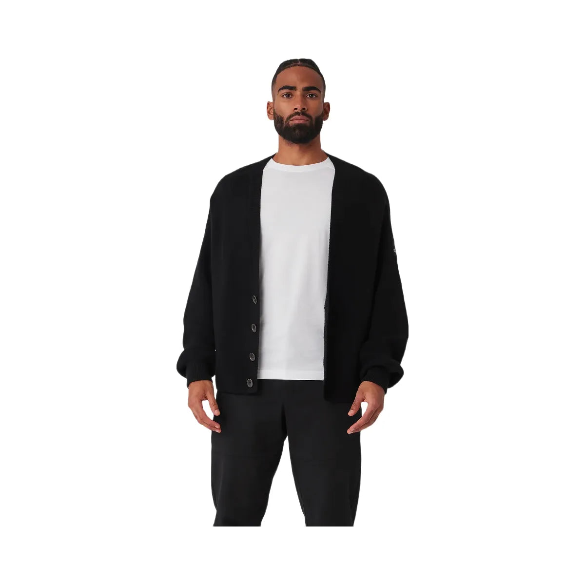 Alo Men's Scholar Cardigan Sweater - Black