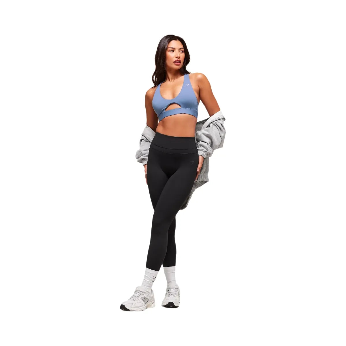 Gymshark Peek A Boo Sports Bra - Worn Blue