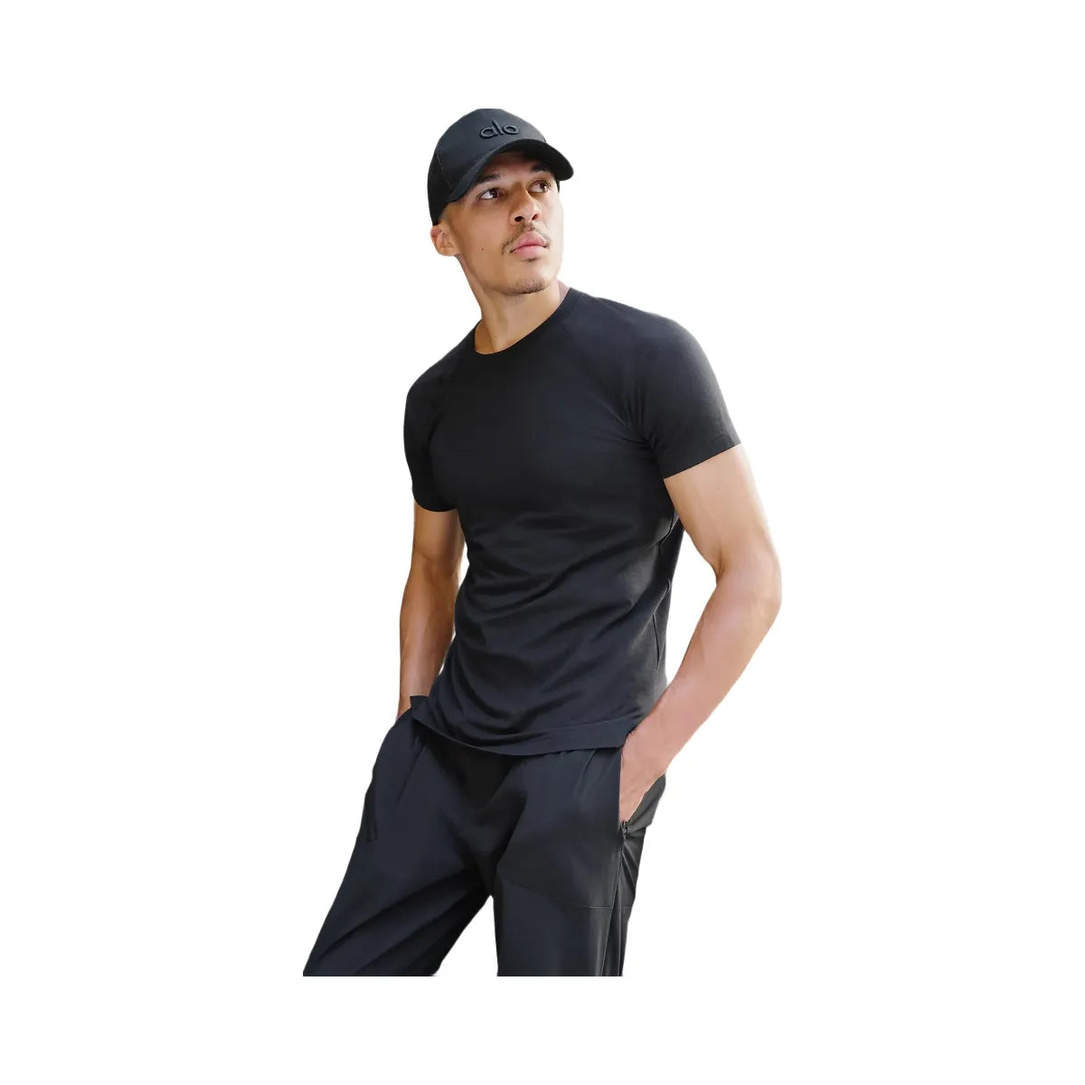 Alo Men's ALO Vapor Crewneck Short Sleeve - Black