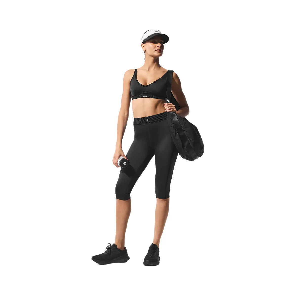 Alo Women's Airlift High-Waist Line Up Capri - Black