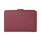 Michael Kors Medium Crossgrain Leather Wallet Cherry