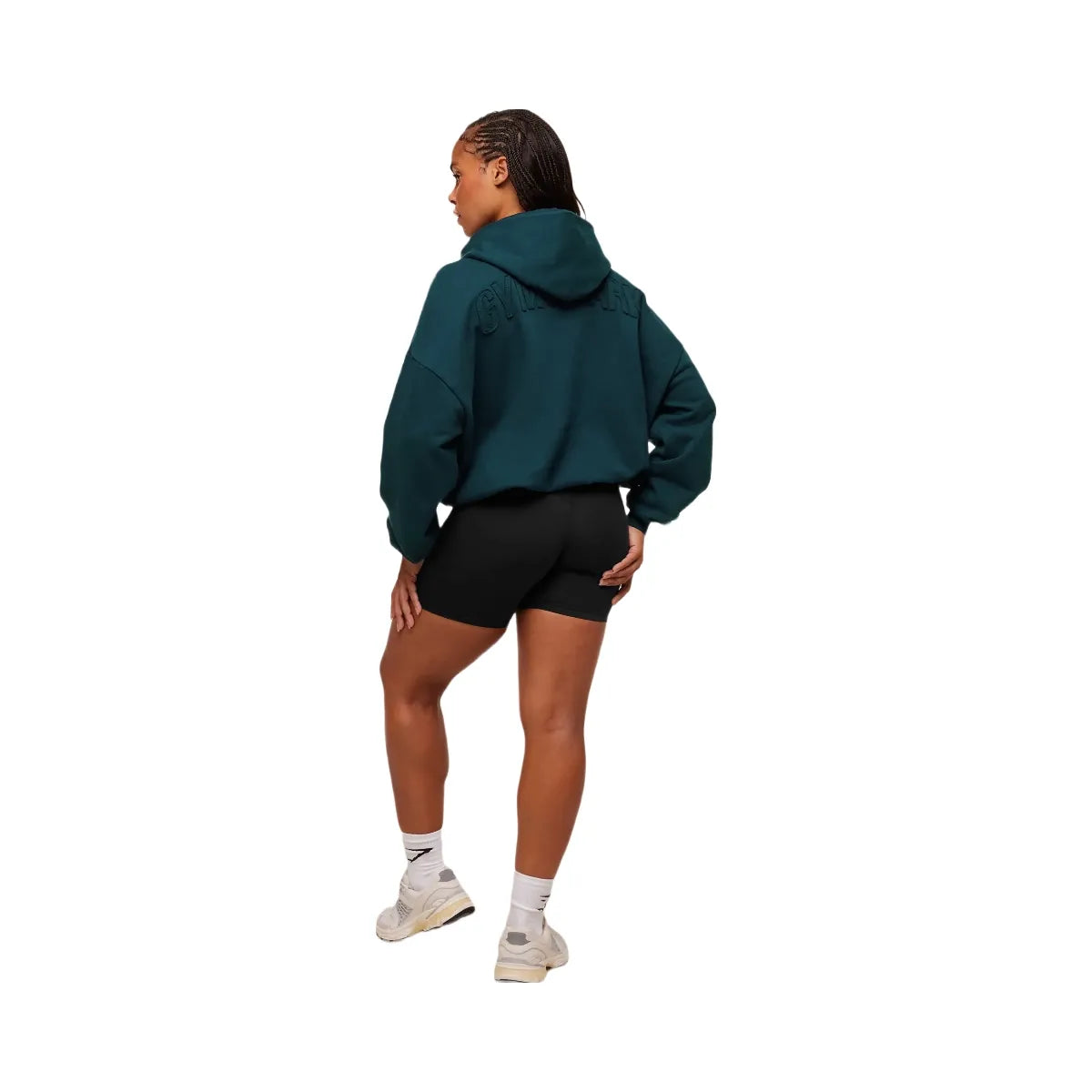 Gymshark Power Washed Oversized Hoodie - Deep Petrol Blue/Acid Wash Small Ball