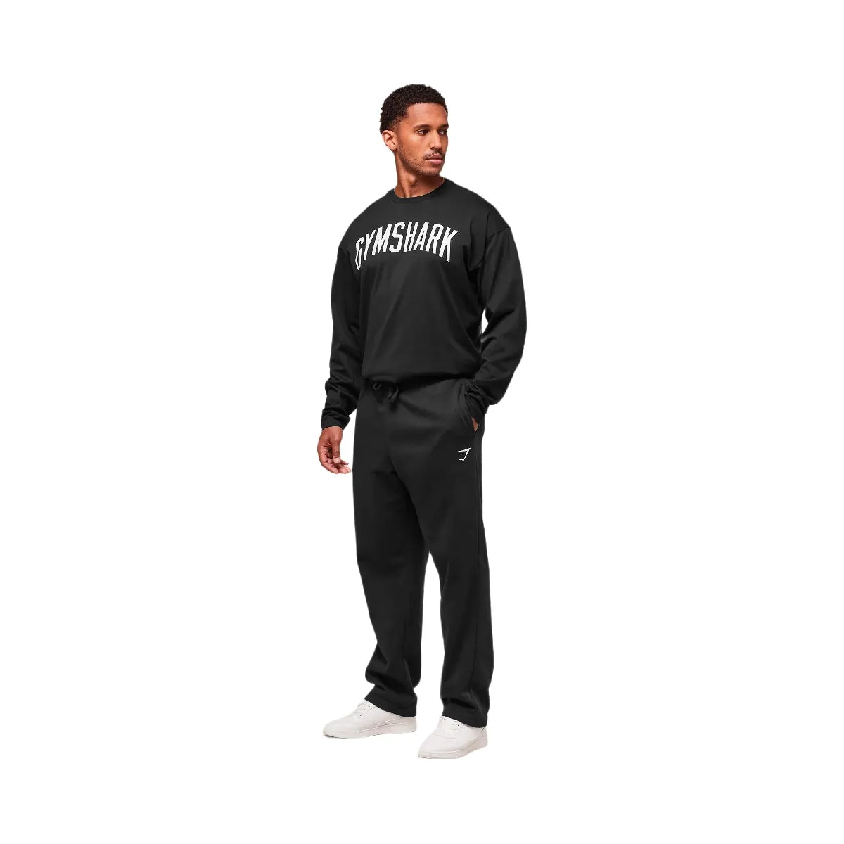 Gymshark Worn Graphic Long Sleeve T-Shirt - Black