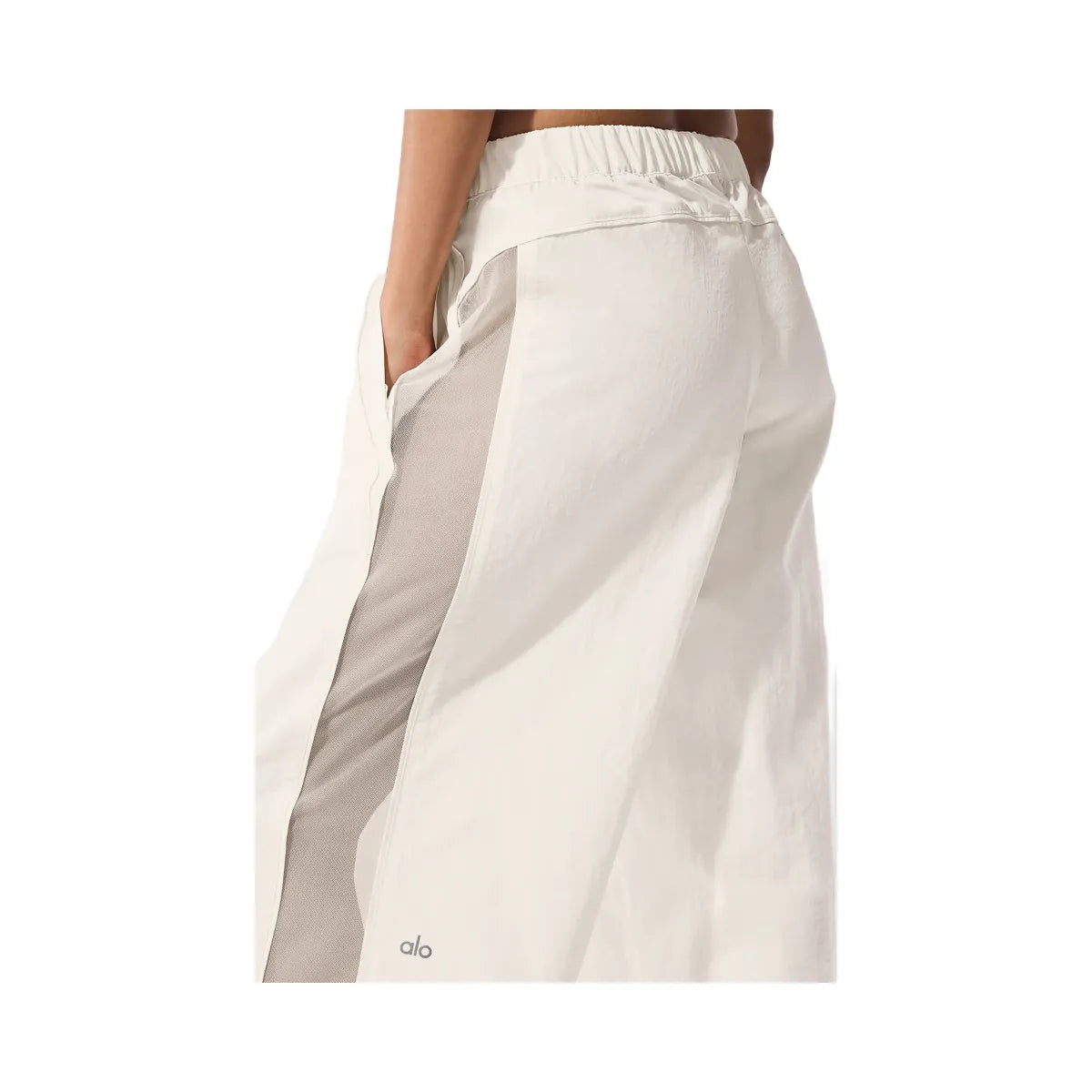 Alo Women's High-Waist Origin Wide Leg Track Pant - Ivory