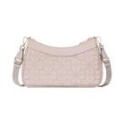 Kate Spade Flower Quilted Fabric Convertible Crossbody Cozy Grey