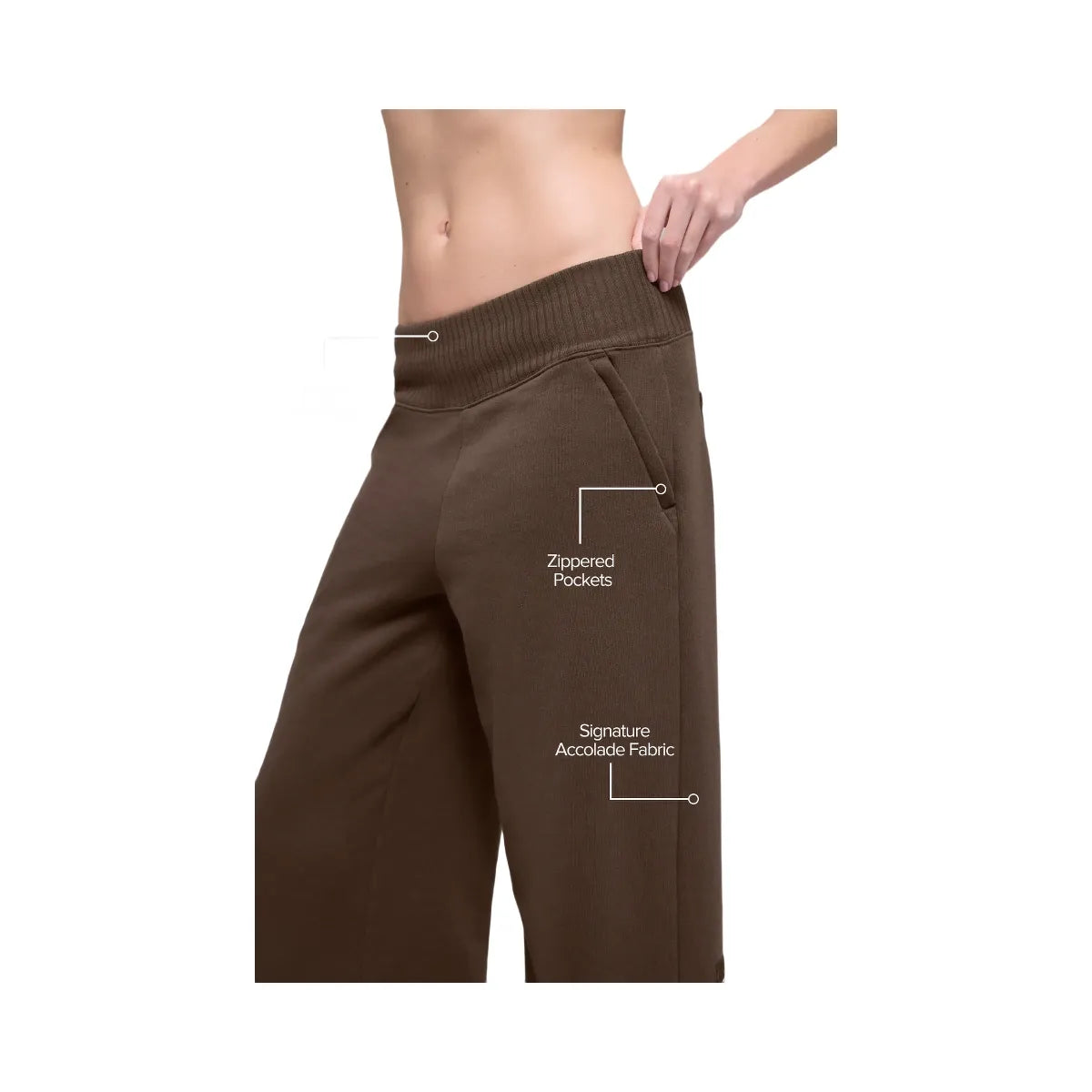 Alo Women's Serenity Wide Leg Sweatpant - Espresso