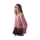 Kate Spade Margot Metallic Croc Embossed Convertible Shoulder Bag Hot Fudge