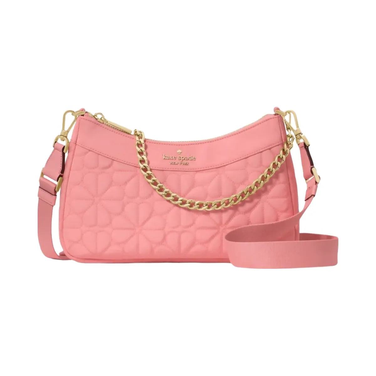 Kate Spade Flower Quilted Fabric Convertible Crossbody Terracotta Tile