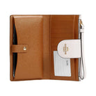 Coach Phone Wallet Crossgrain Leather-Gold-Chalk
