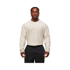 Gymshark Lightweight Slub Textured Lifting Authenticator OS LS T-shirt - Oat White