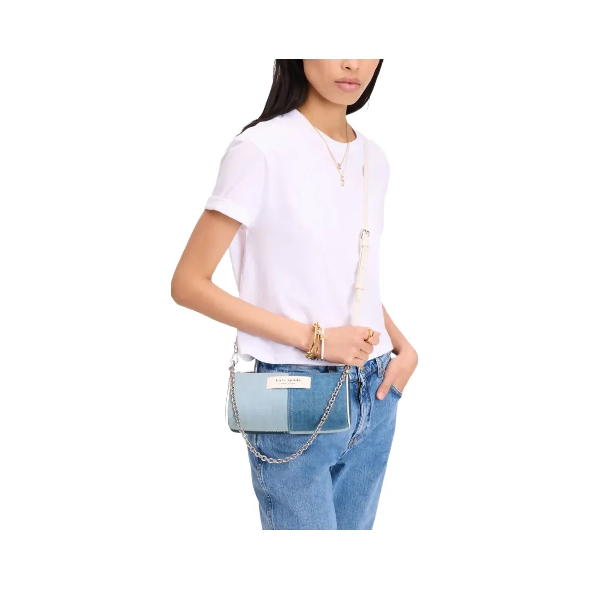 Kate Spade Label Pochette Blue Multi