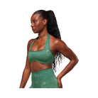 Gymshark Adapt Fleck x Whitney Halterneck Sports Bra - Lift Green/Clay Green